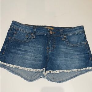 STS Blue Women's Jean Shorts with Lace Trim